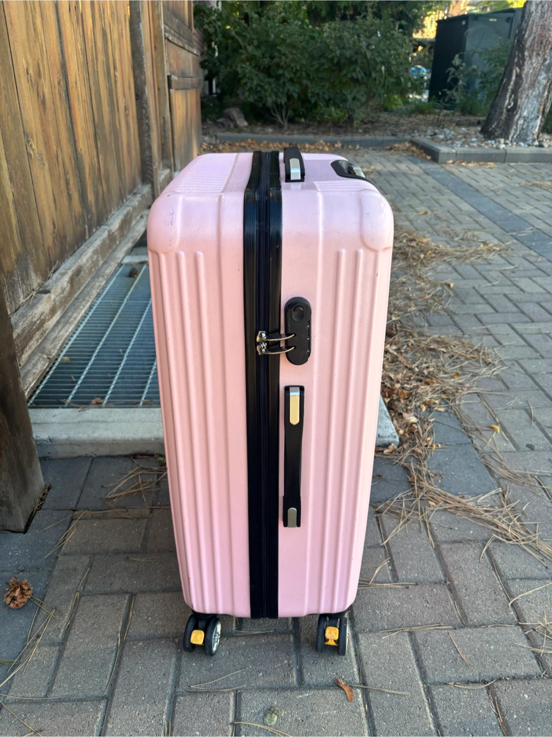 Large Check In  Pink Hardshell Spinner Suitcase - photo 3