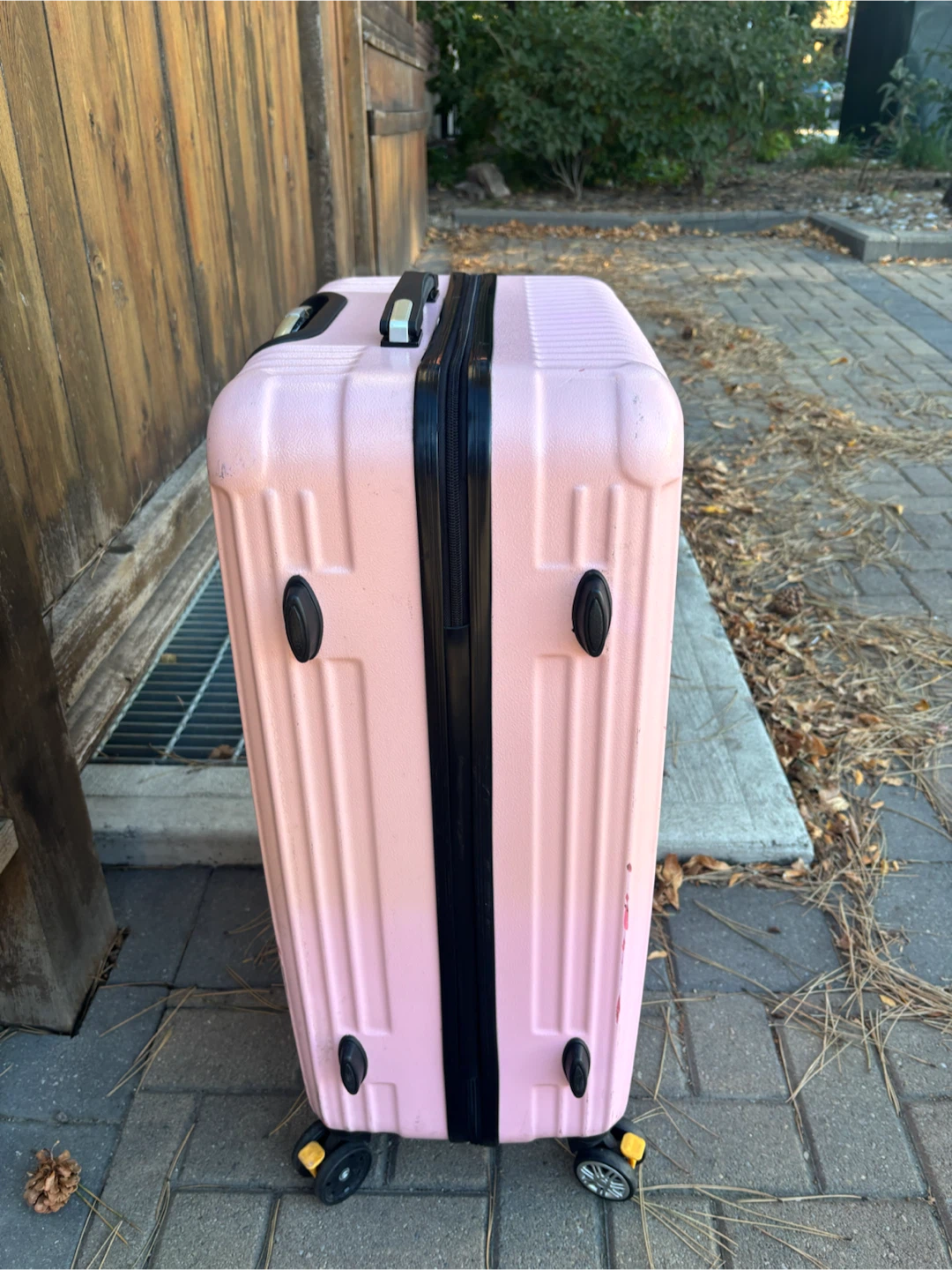 Large Check In  Pink Hardshell Spinner Suitcase - photo 5