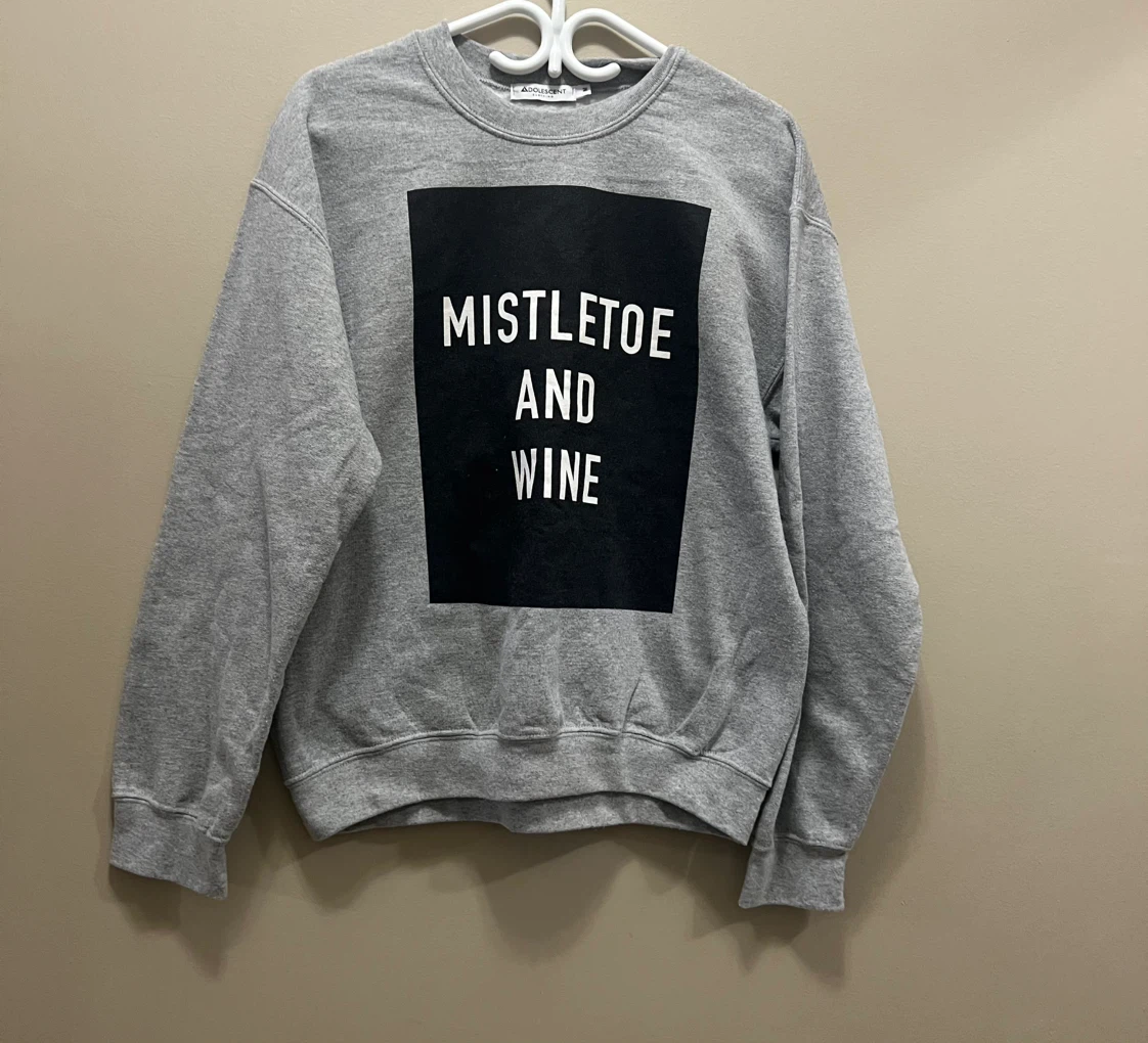 Adolescent Clothing Mistletoe and Wine Sweatshirt