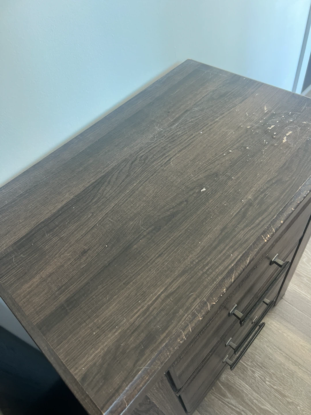 Two Dark Wood Nightstands - photo 4