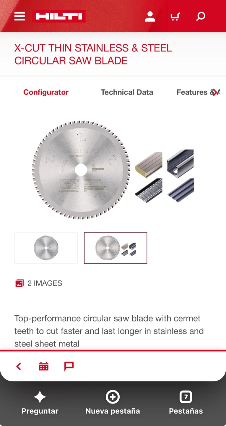 Hilti X-Cut Thin 6.5" Circular Saw Blade 2-Pack - photo 3