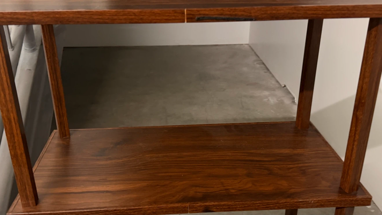 Four-Tier Dark Wood Bookshelf