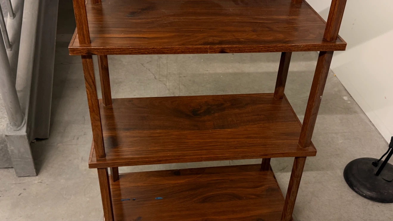 Four-Tier Dark Wood Bookshelf - photo 2
