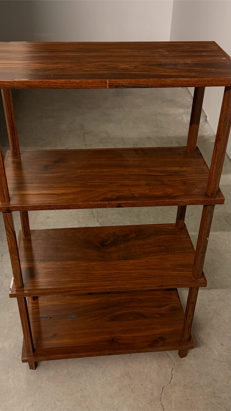 Four-Tier Dark Wood Bookshelf - photo 4