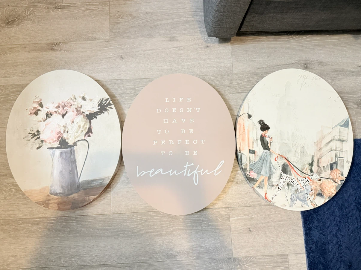 Set of 3 Round Decorative Wall Art Pieces