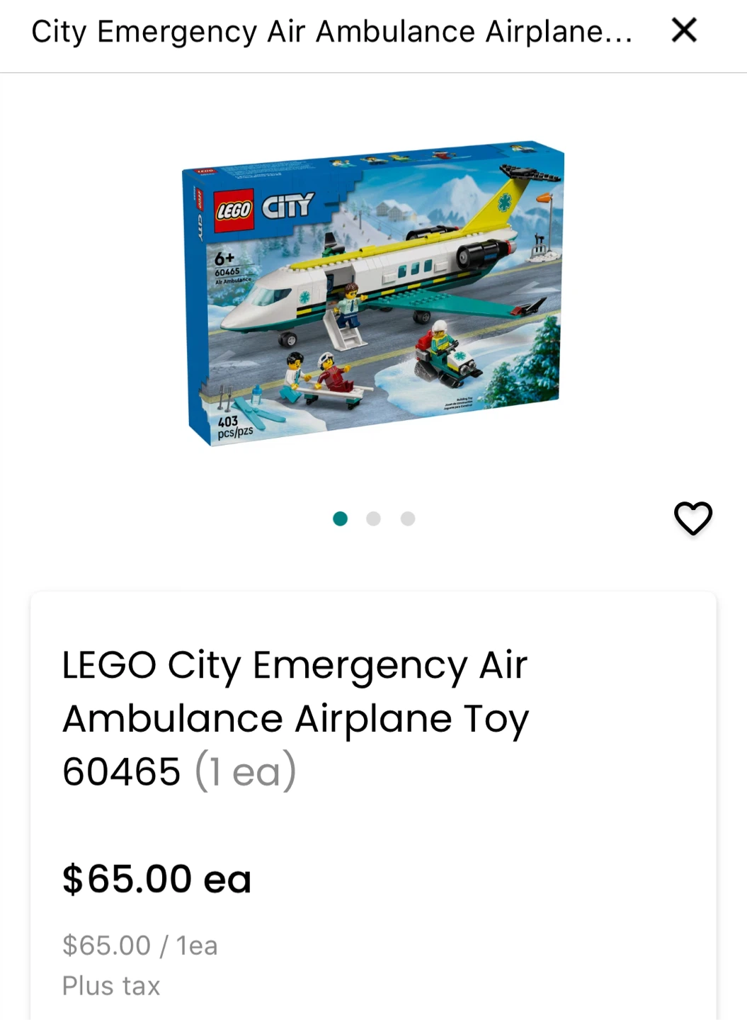 LEGO City Emergency Air Ambulance 60465 (firm price) - photo 2