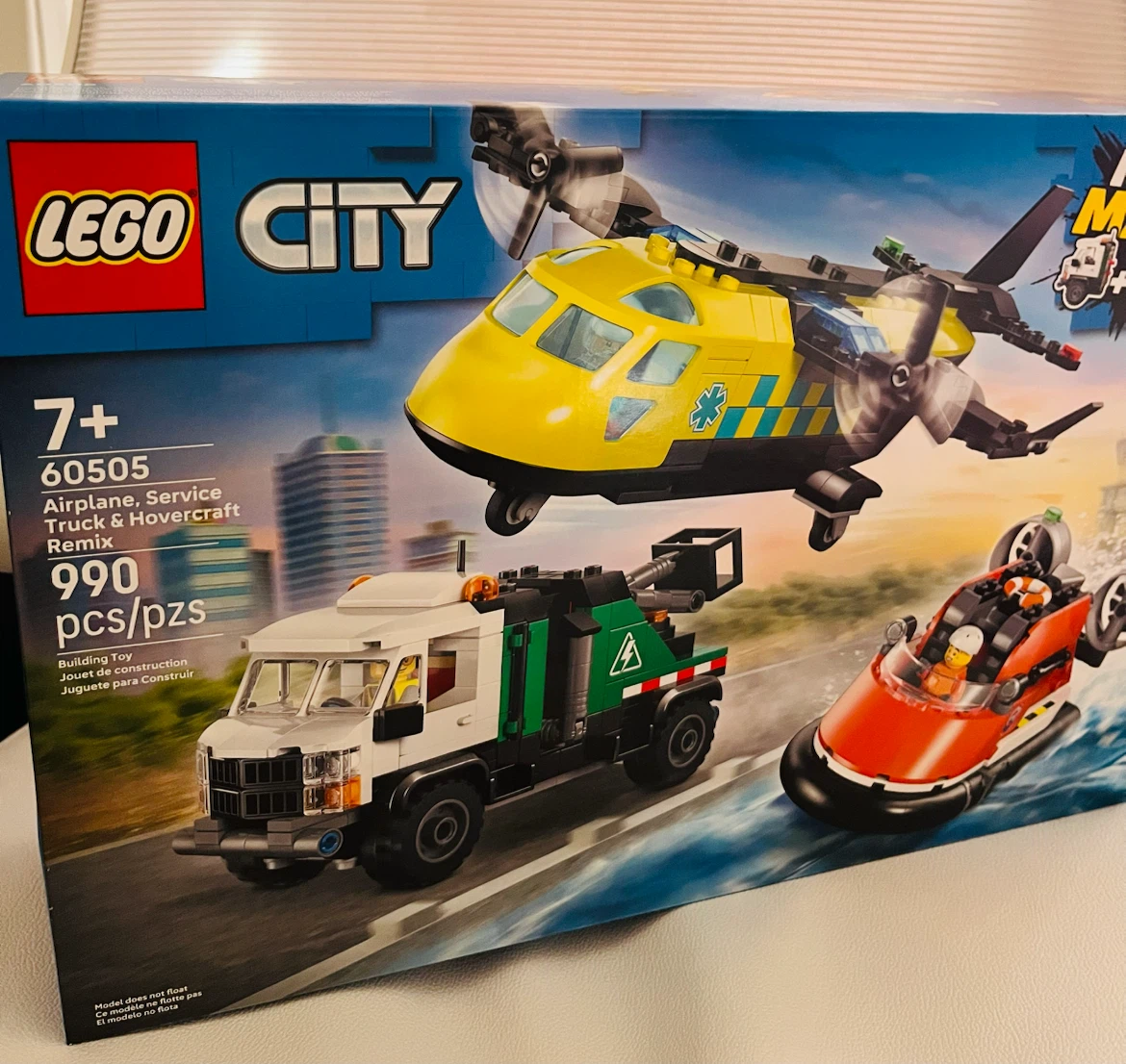 LEGO City Airplane, Service Truck & Hovercraft Remix 60505
