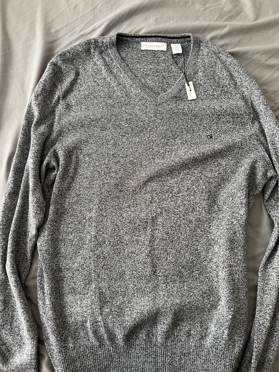 Calvin Klein Grey V-Neck Sweater