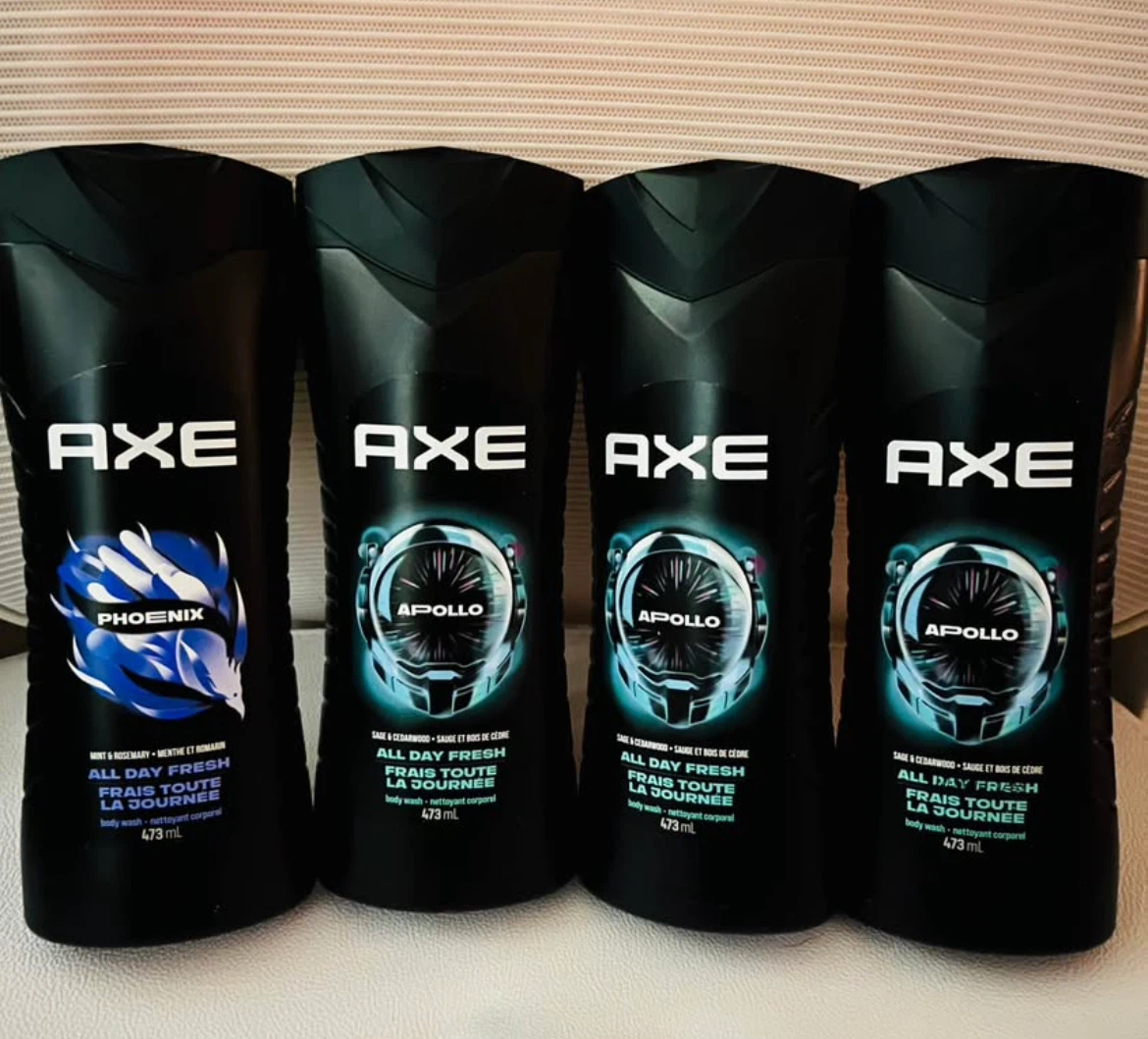 $4 for 1 or $10 for 3!AXE body wash each