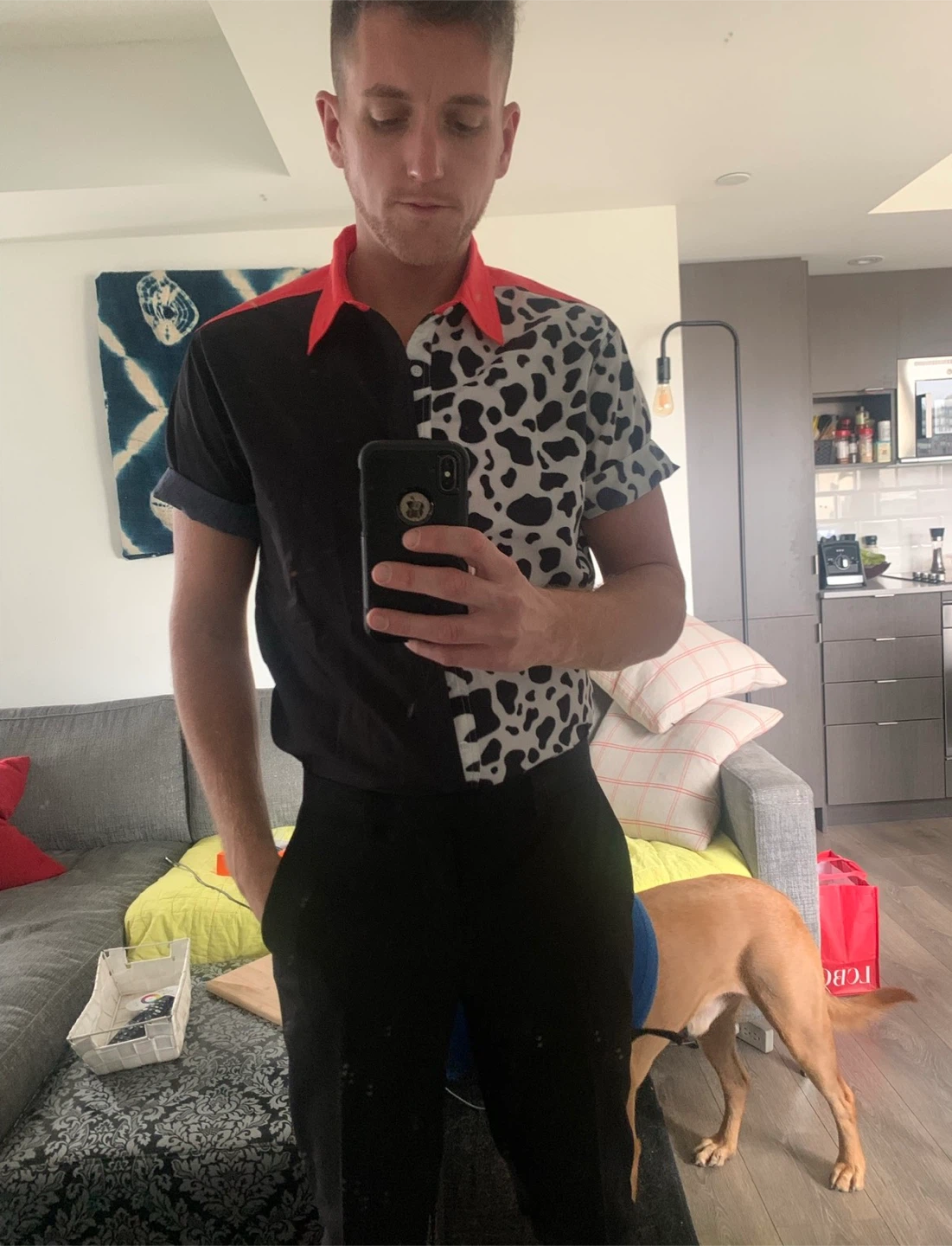 Cruella inspired Split Design Short Sleeve Shirt - photo 3