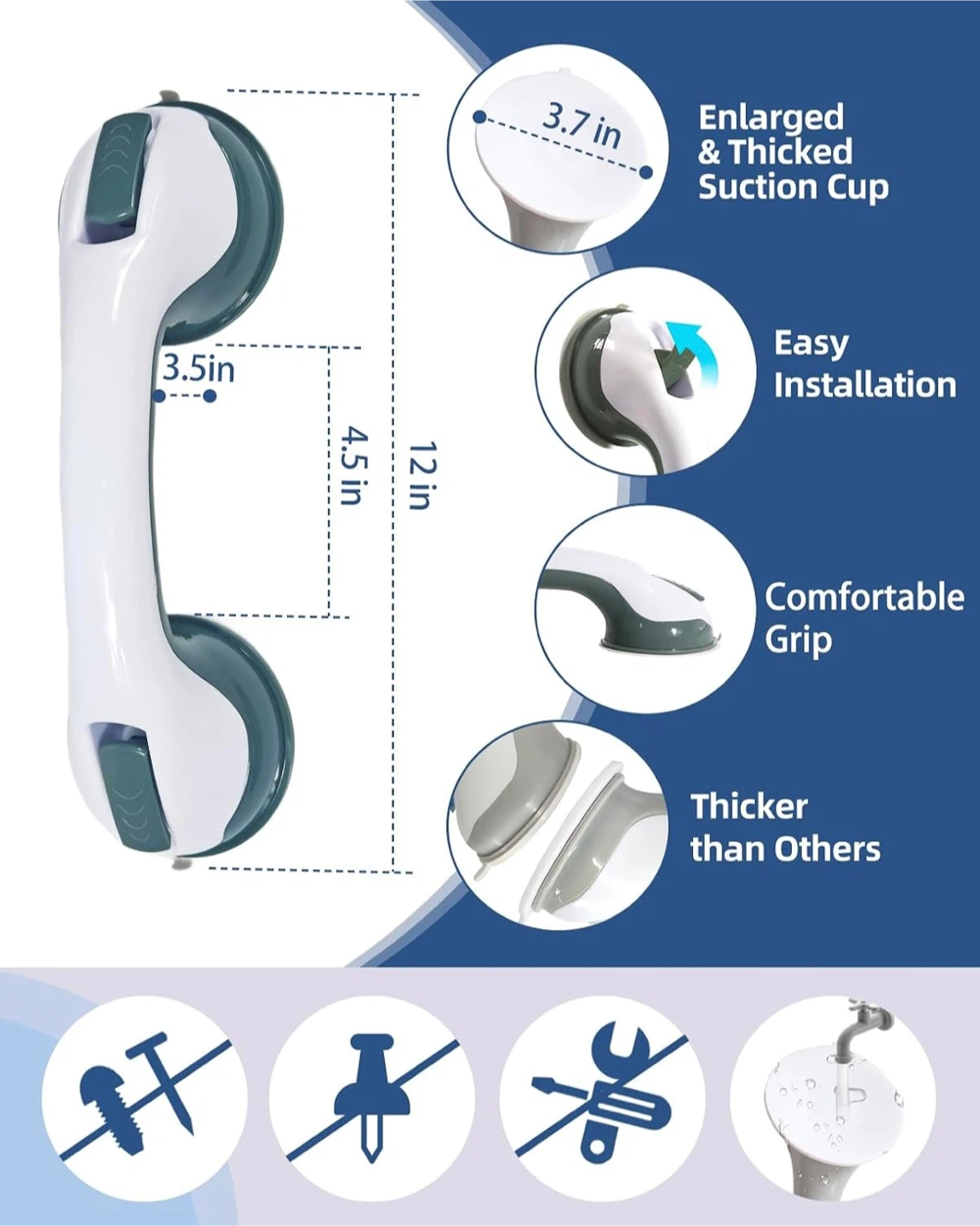 Brand New No Drill Anti-Slip Safety Handrails - photo 4