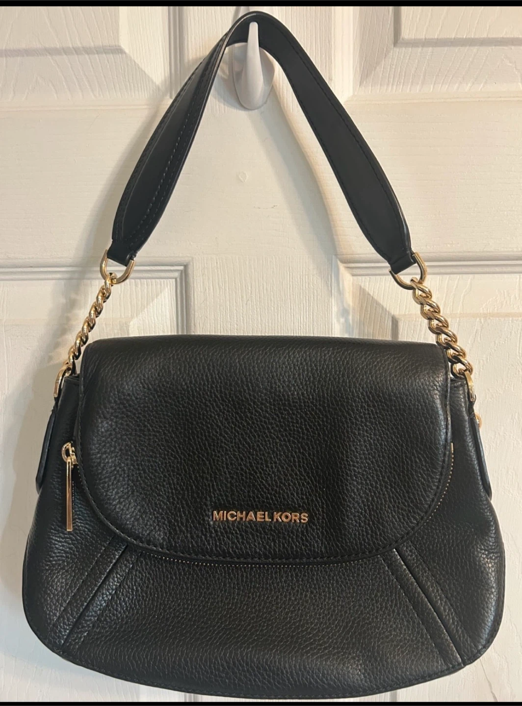Michael Kors Black Leather Shoulder Bag