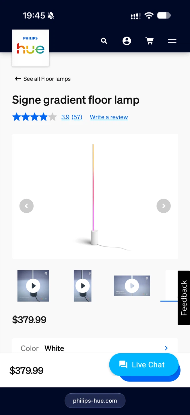 Philips Hue Signe Gradient Floor Lamp - photo 2