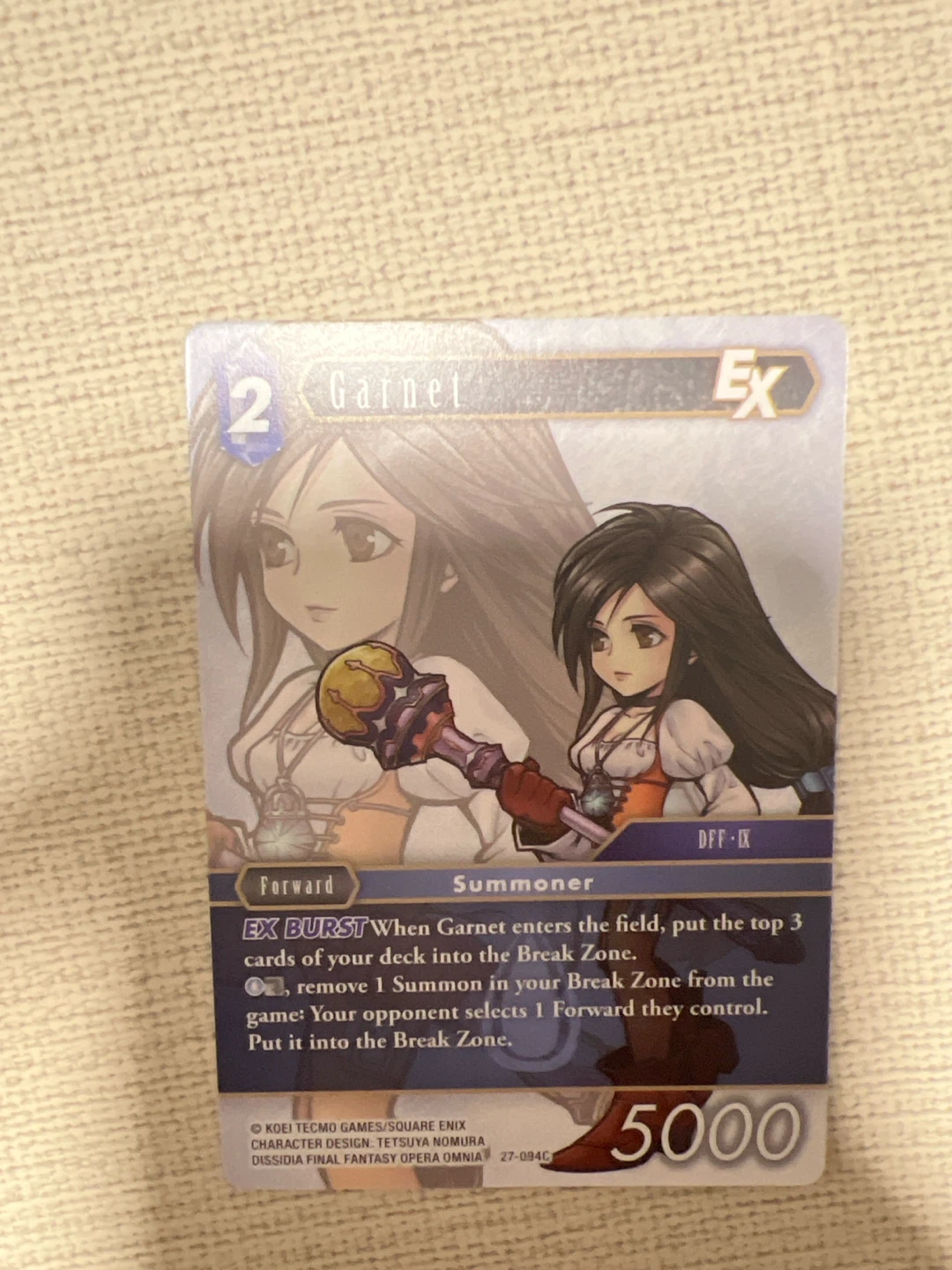 Final Fantasy TCG Garnet Card GARNET SUMMONER