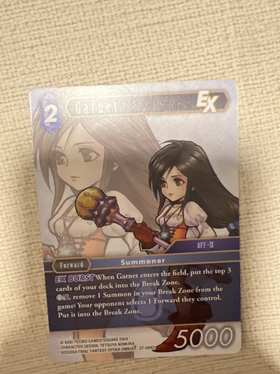 Final Fantasy TCG Garnet Card GARNET SUMMONER - photo 2