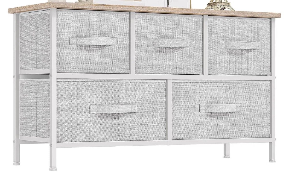 5-Drawer Storage Unit with Fabric Bins - photo 2