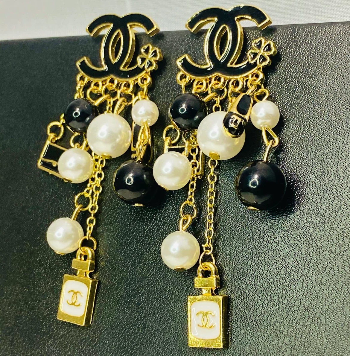 CC Logo Dangle Earrings
