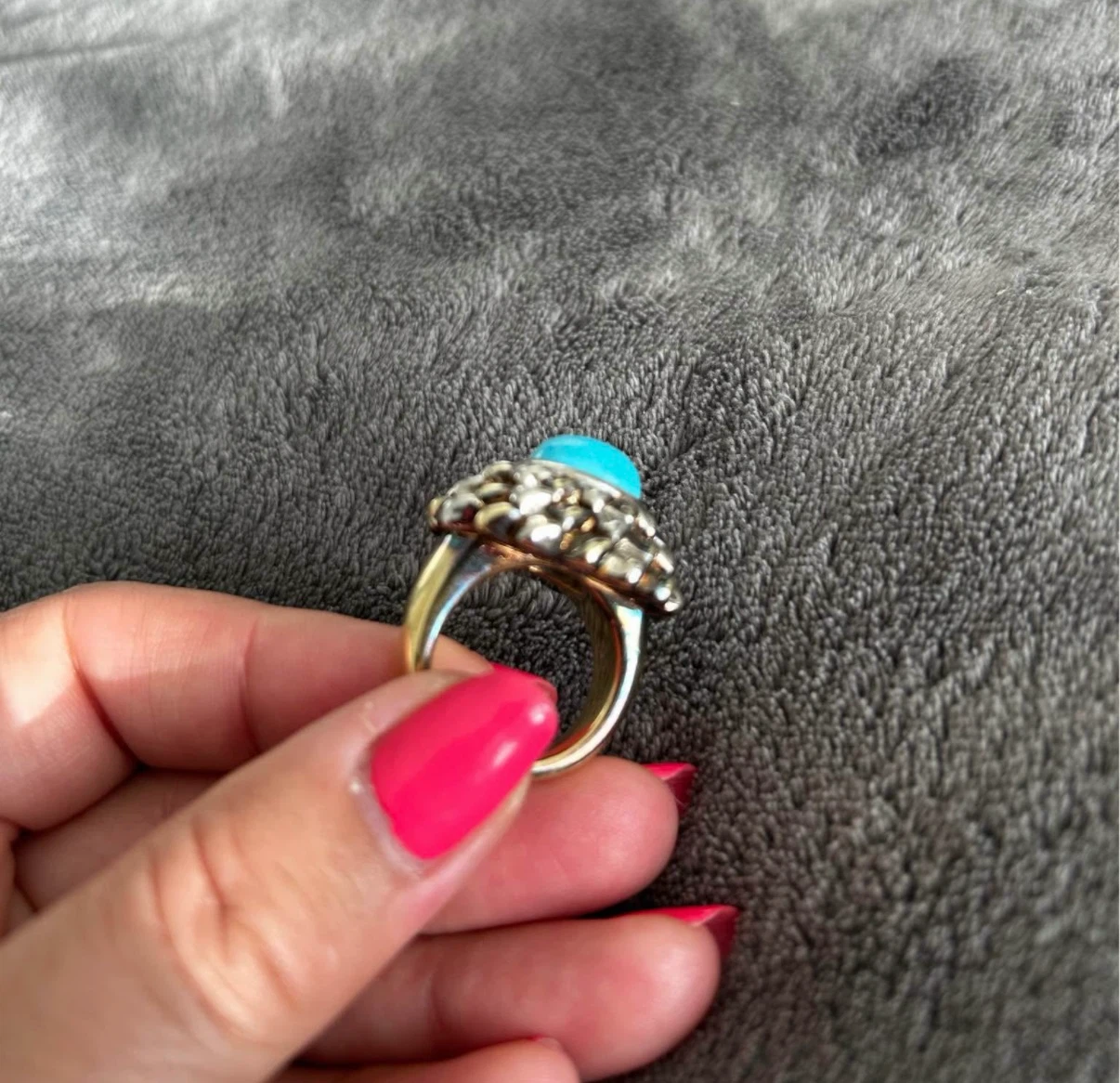 Vintage Turquoise Statement Ring - photo 2