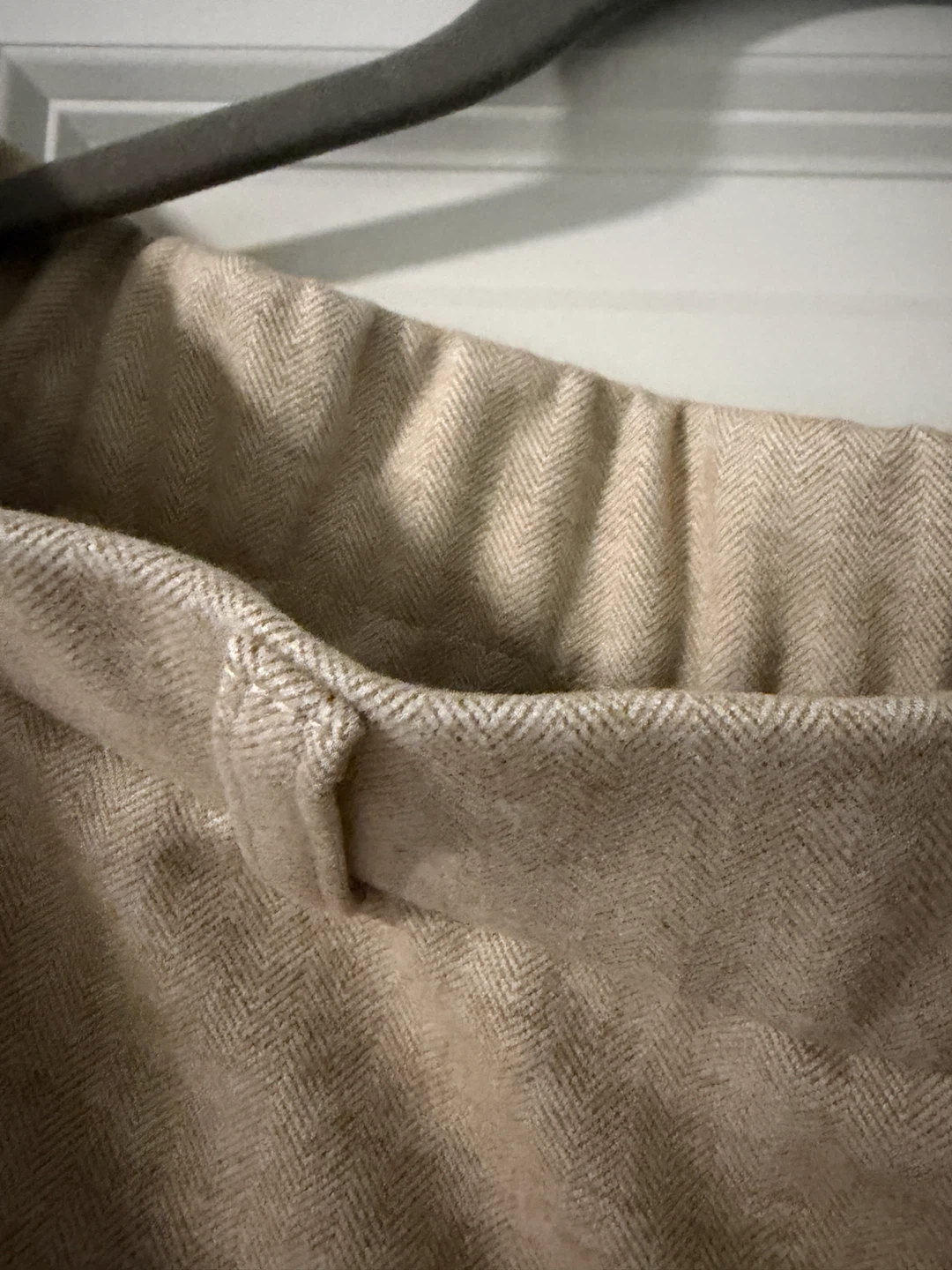 Beige Herringbone Pants - photo 4