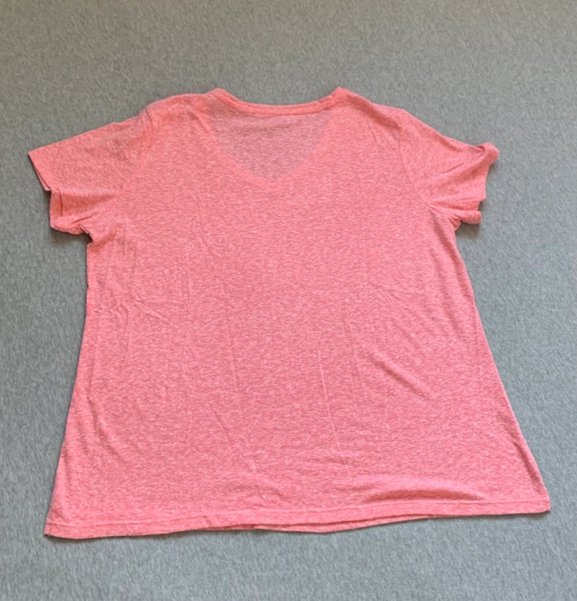 Light Pink Relaxed V-Neck Tee - Ladies Size Large - photo 2