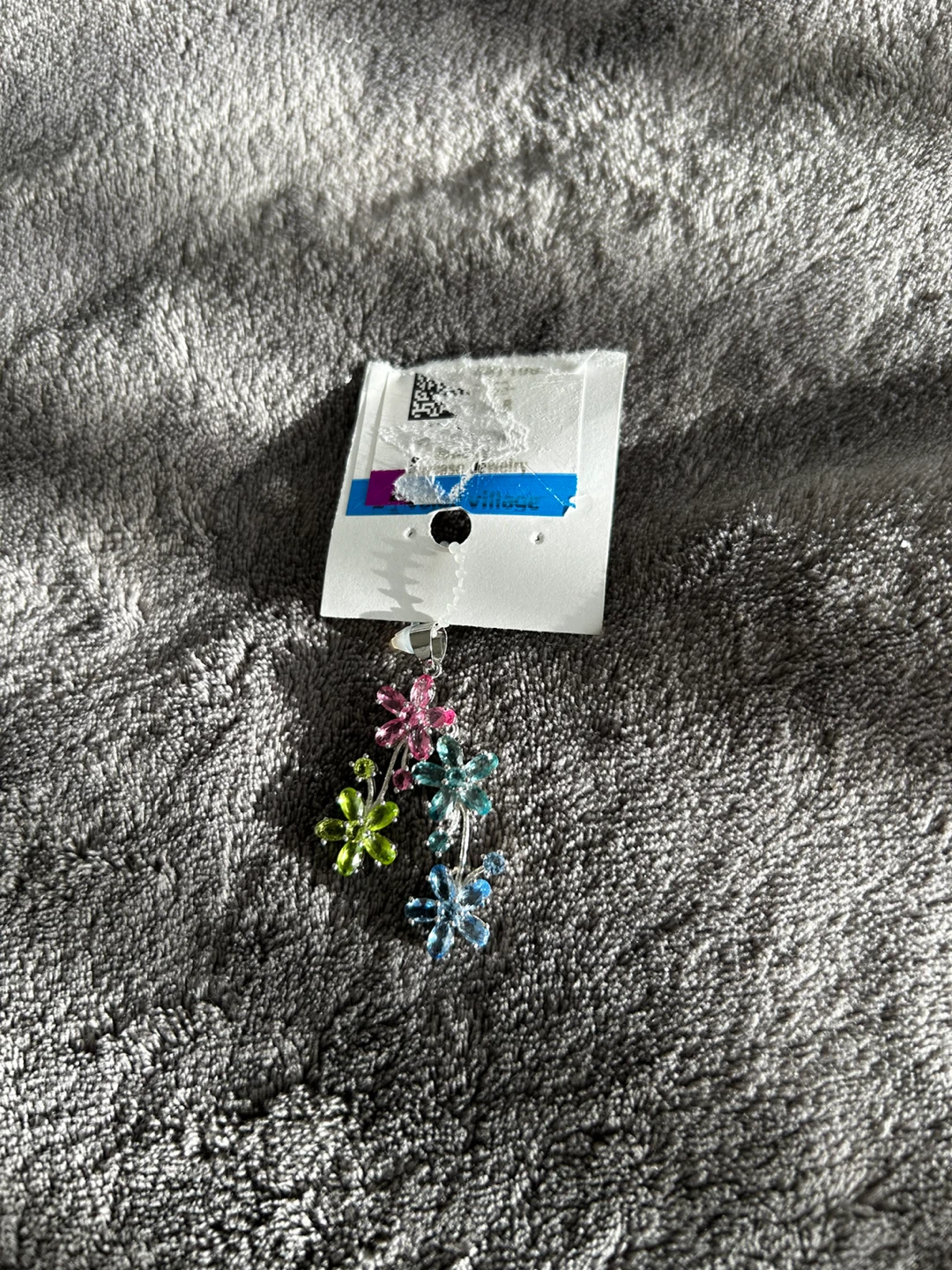 Floral 925 Sterling Silver Pendant with semi precious gems - photo 3