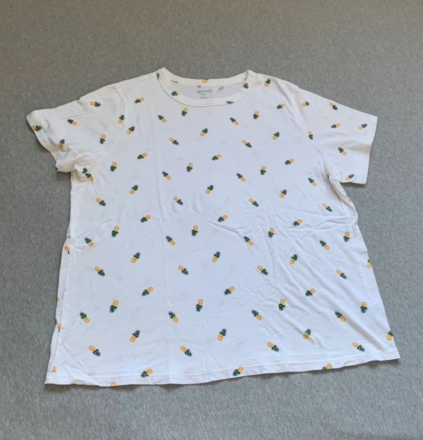 Ladies Pineapple Print T-Shirt - Size XL