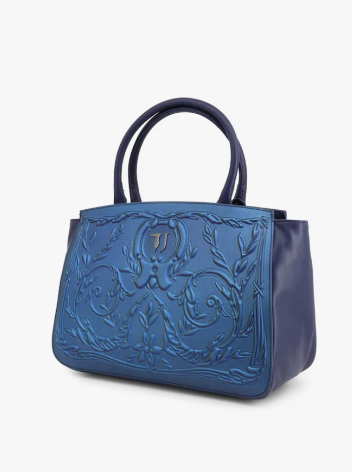 Trussardi Blue Embossed Tote Bag - photo 2