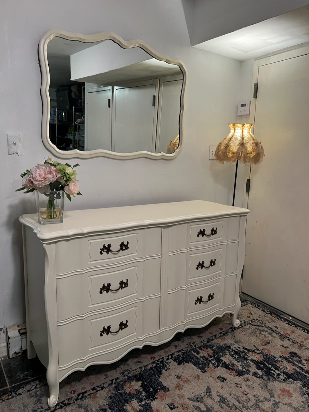 Vintage French Style 6-Drawer Dresser w/Mirror - Delivery Extra