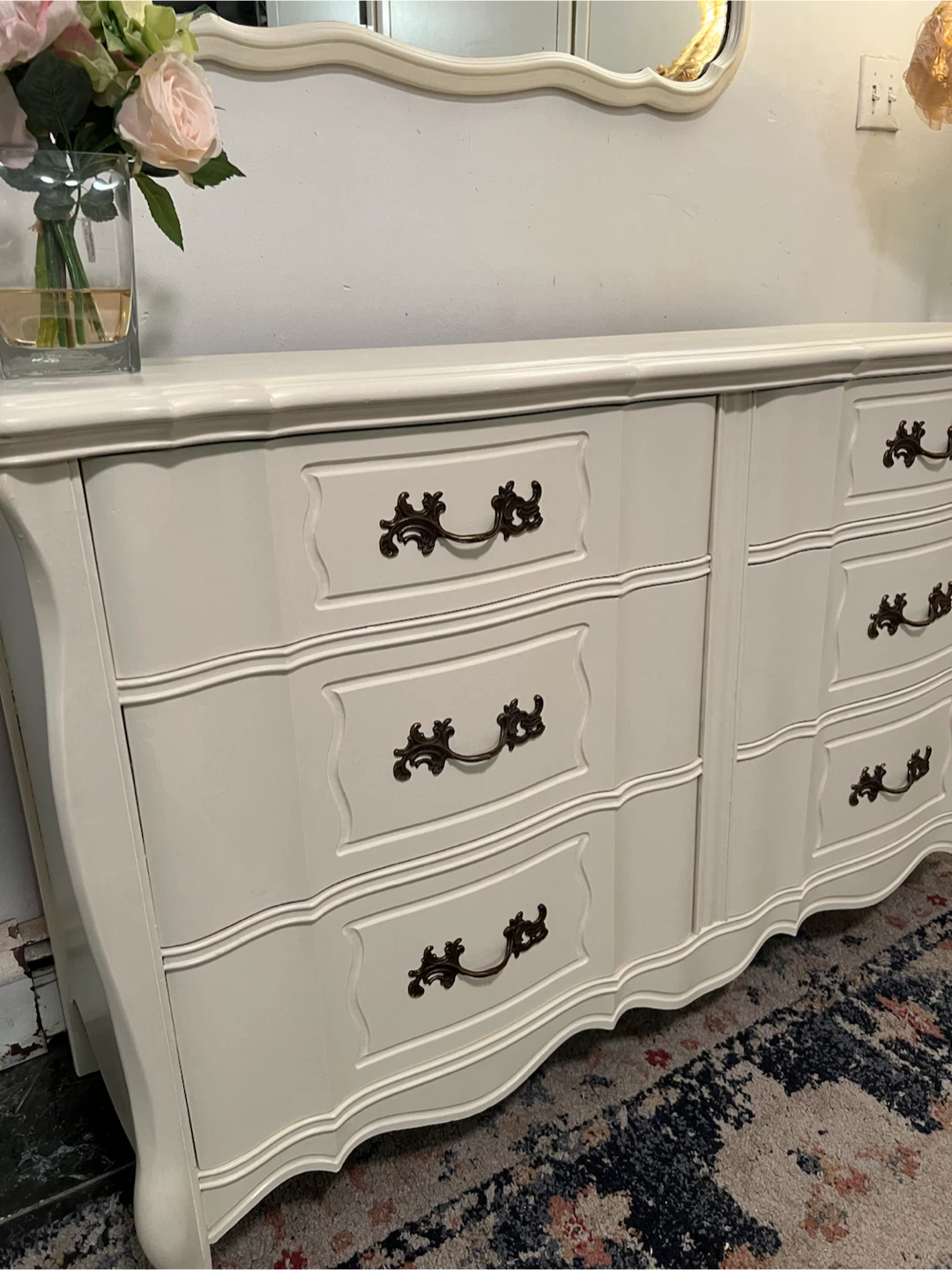 Vintage French Style 6-Drawer Dresser w/Mirror - Delivery Extra - photo 2