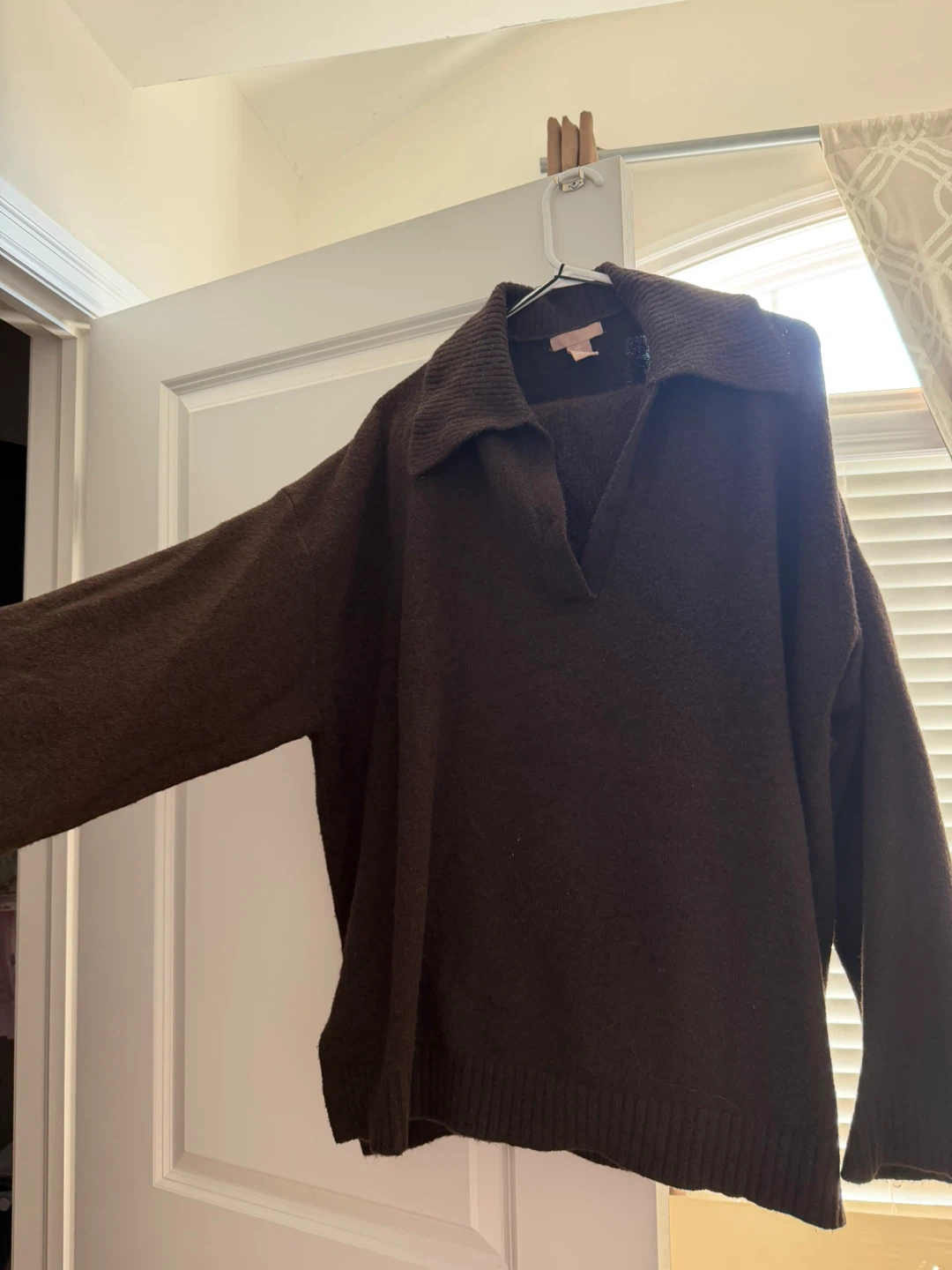 H&M Brown Collared Knit Sweater - photo 2