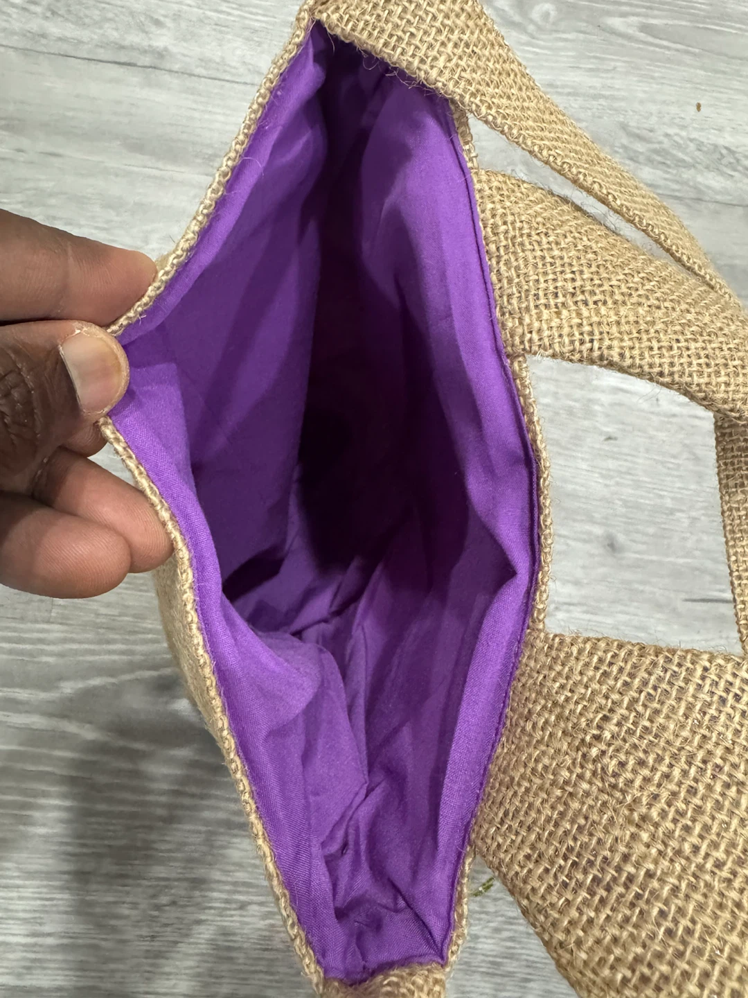 Burlap Bunny Ear Easter Tote Bag - photo 3