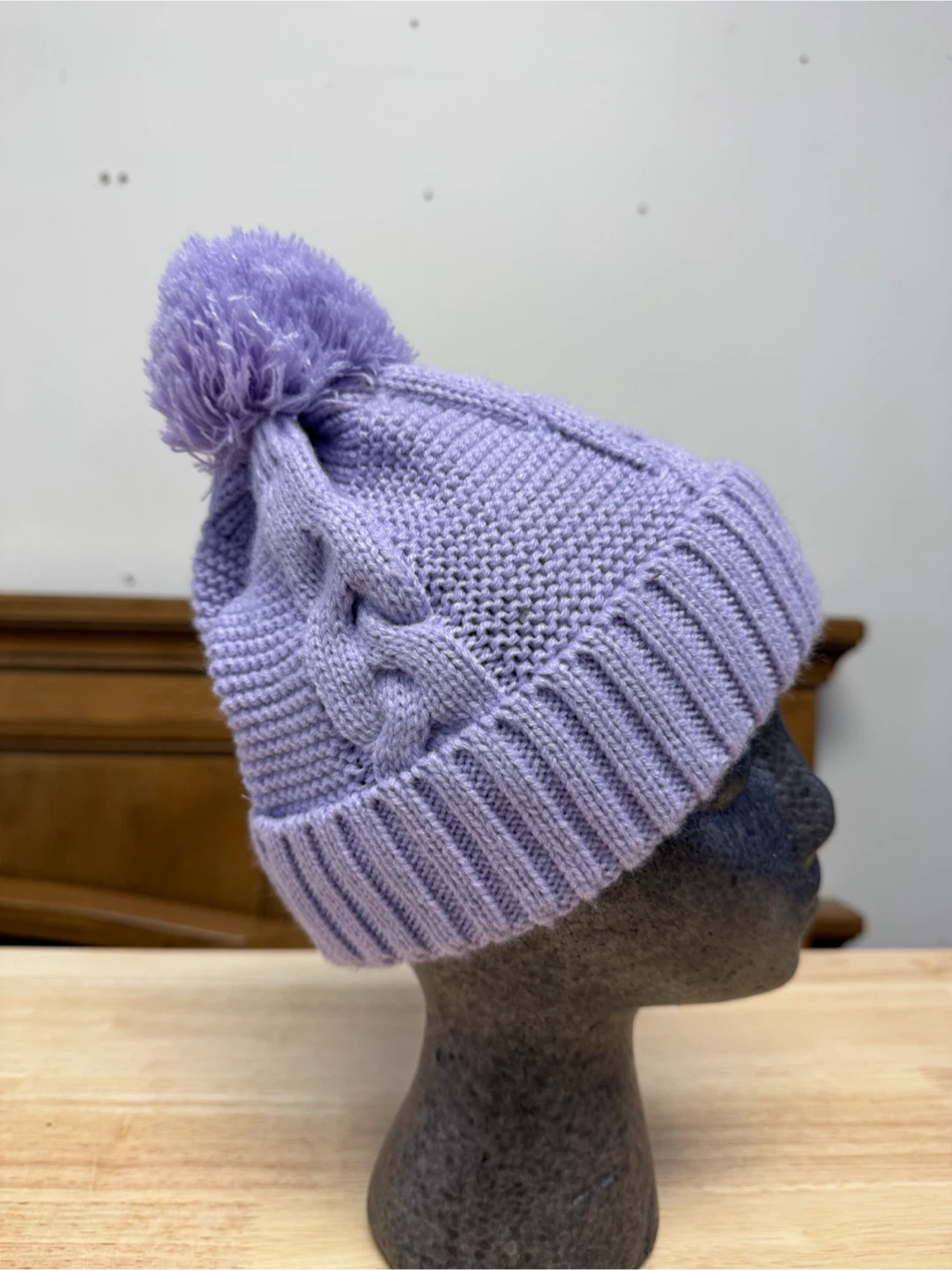 Light Purple Knit Pom Pom Beanie - photo 5