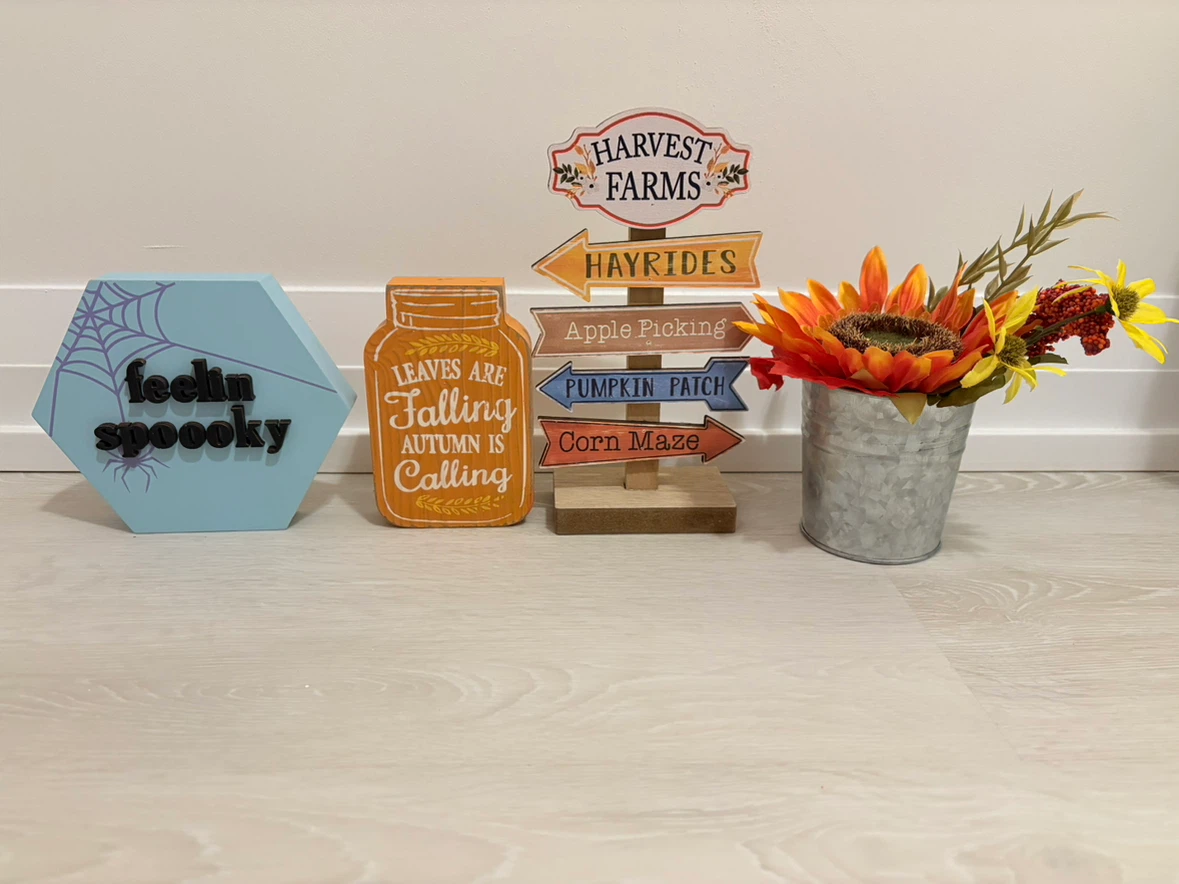 Assorted Autumn and Halloween Tabletop Decor