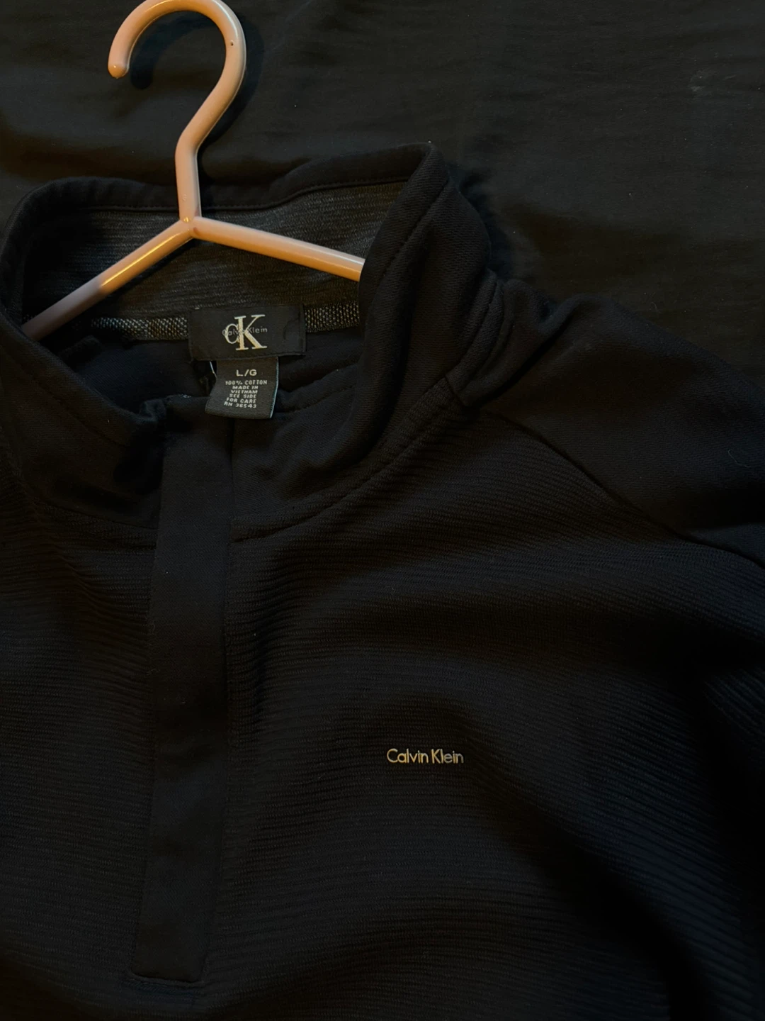 Calvin Klein Black Quarter-Zip Pullover