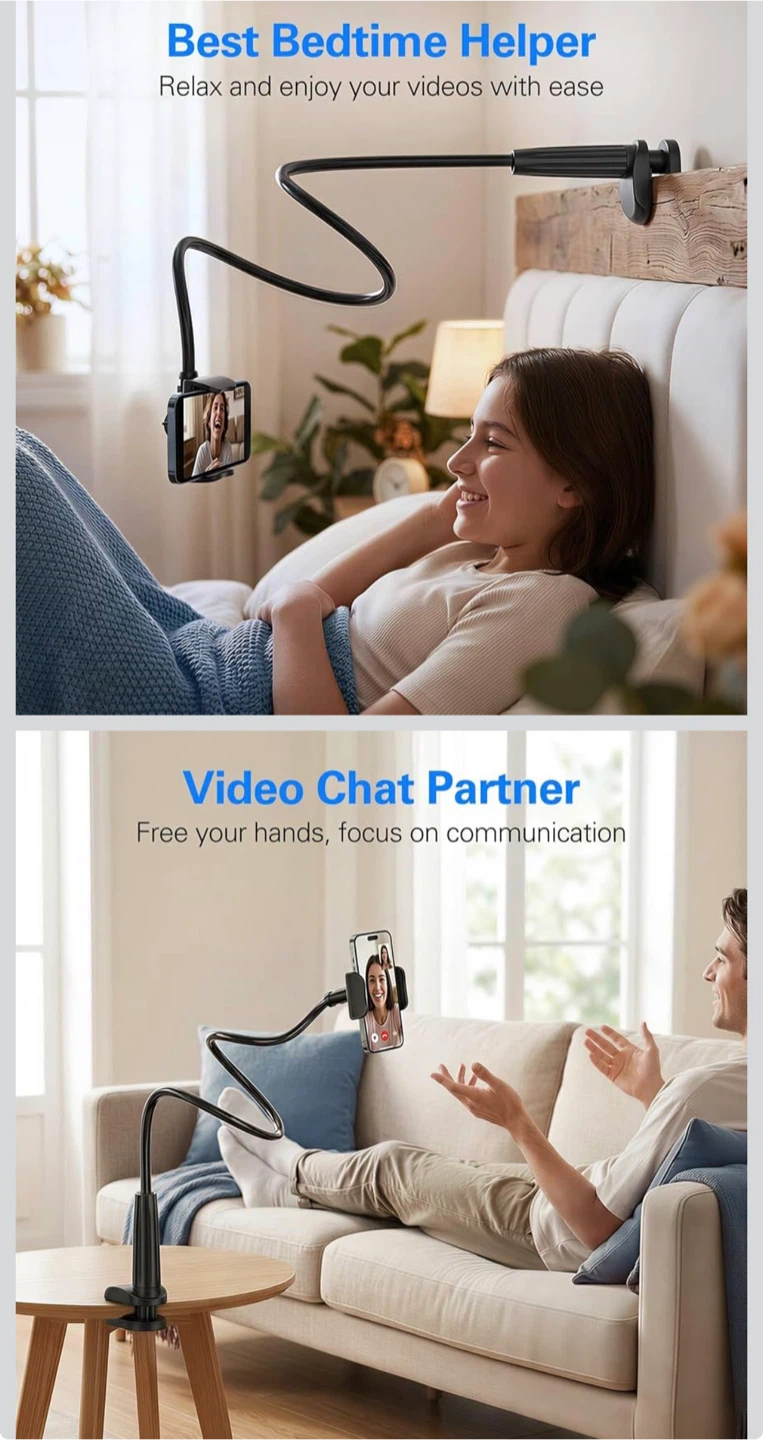 Flexible Gooseneck Cell Phone Holder Stand - photo 2