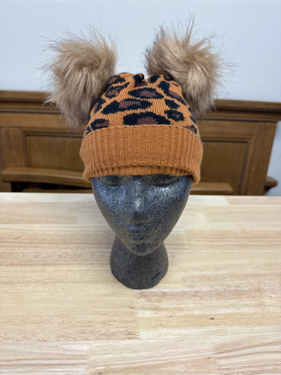 Baby GAP Leopard Print Pom-Pom Hat