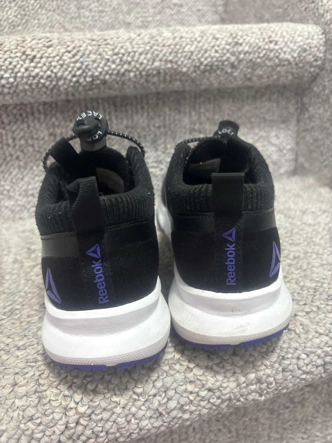 Reebok Black and Purple Athletic Shoes