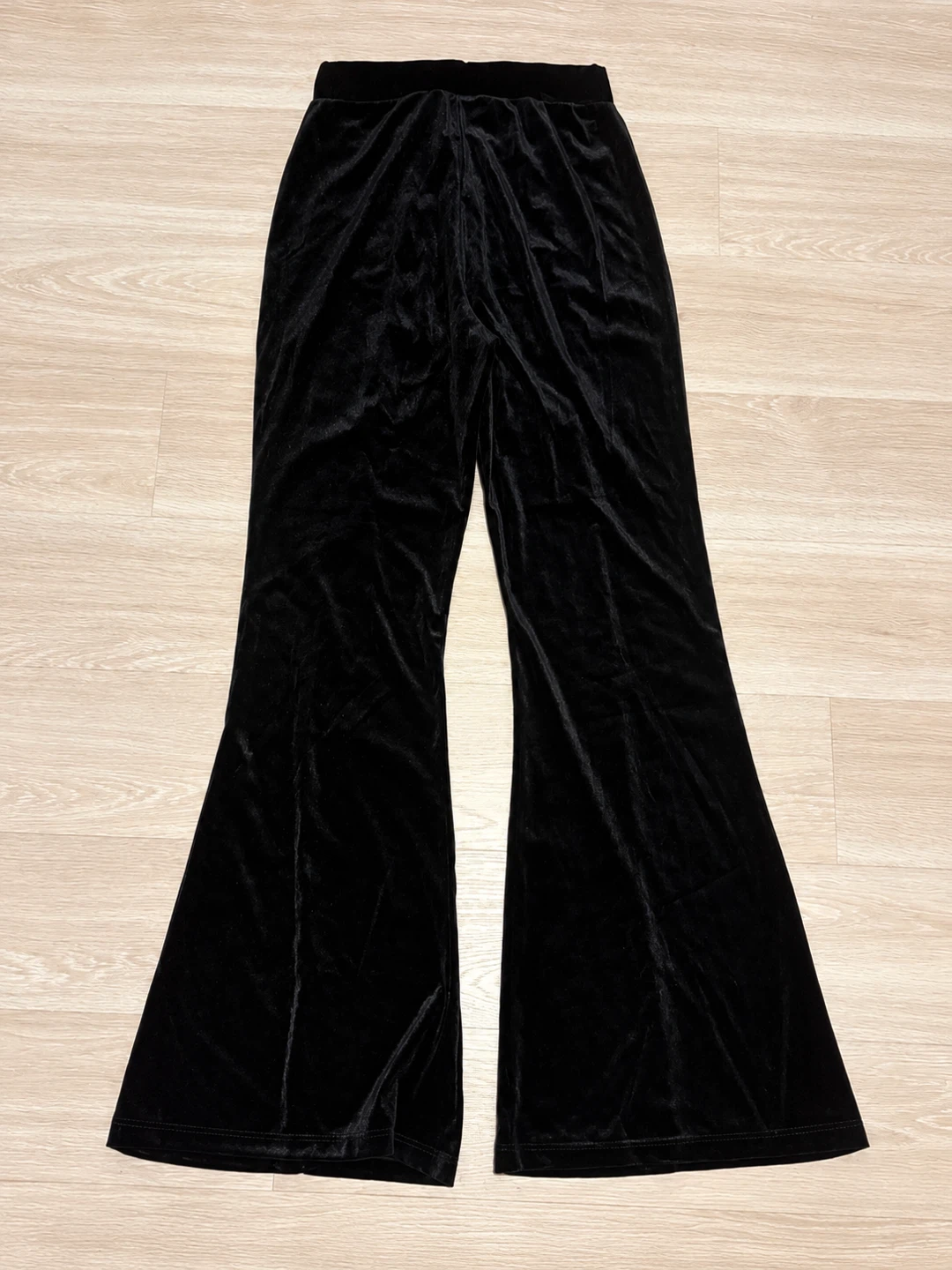 Black Velvet Flare Pants - photo 2