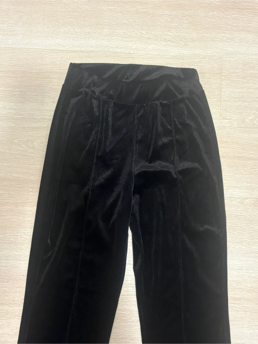 Black Velvet Flare Pants - photo 3