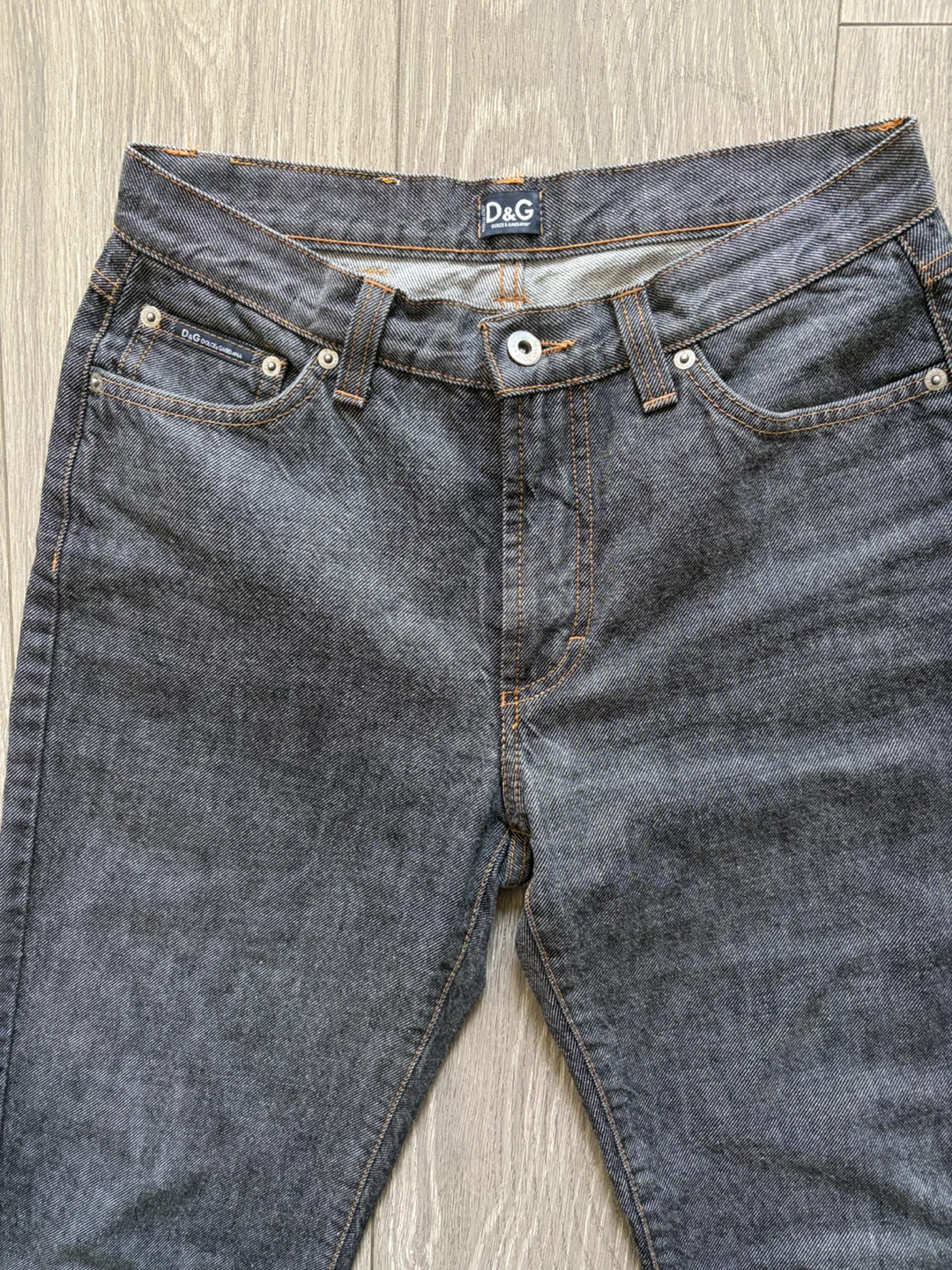 Vintage Dolce & Gabbana Jeans, Charcoal Washed Black - photo 2
