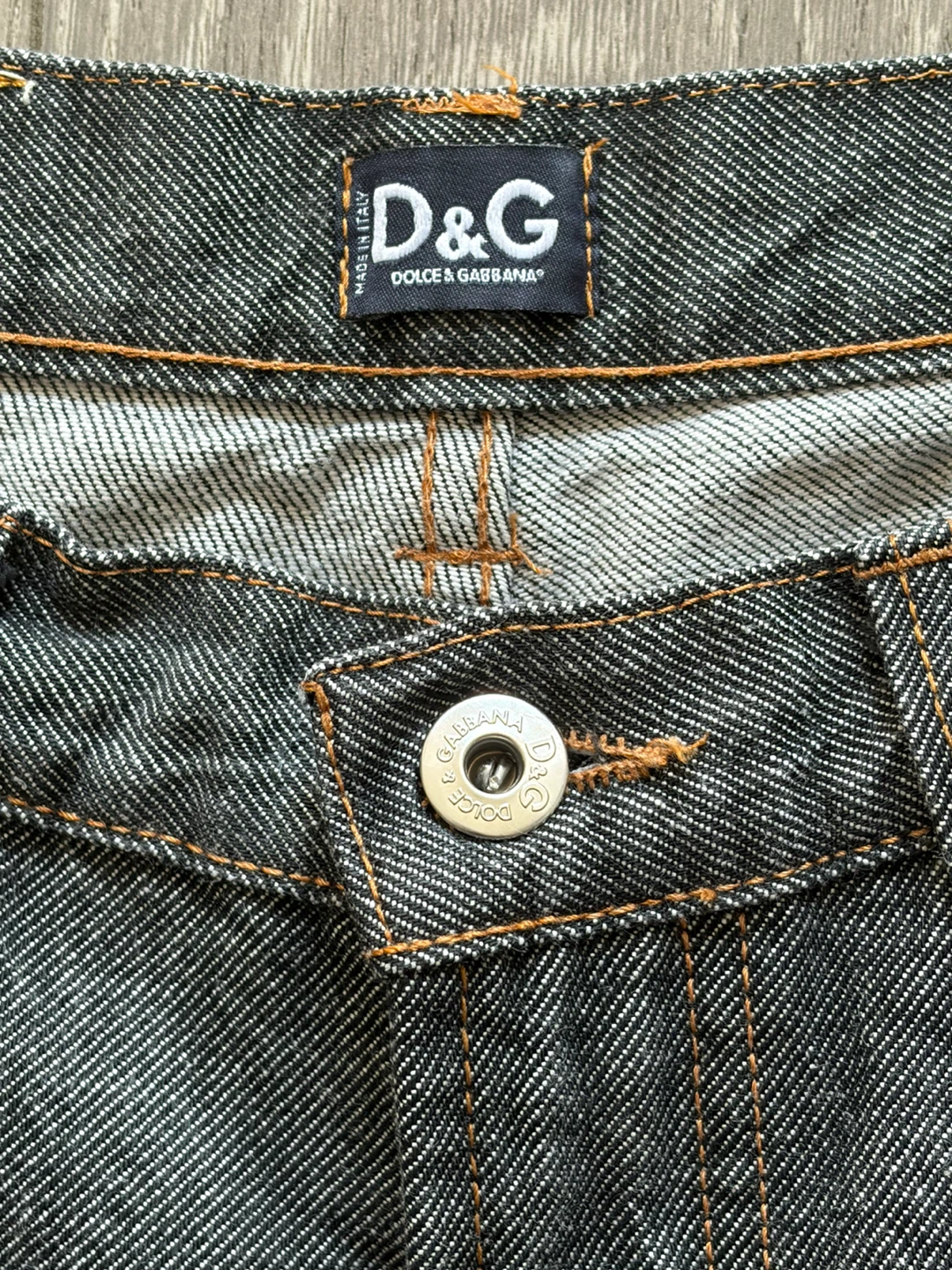Vintage Dolce & Gabbana Jeans, Charcoal Washed Black - photo 3
