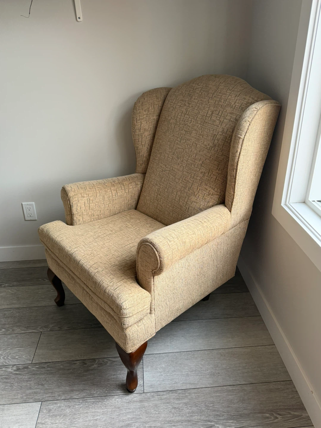 Beige Wingback Chair - photo 2
