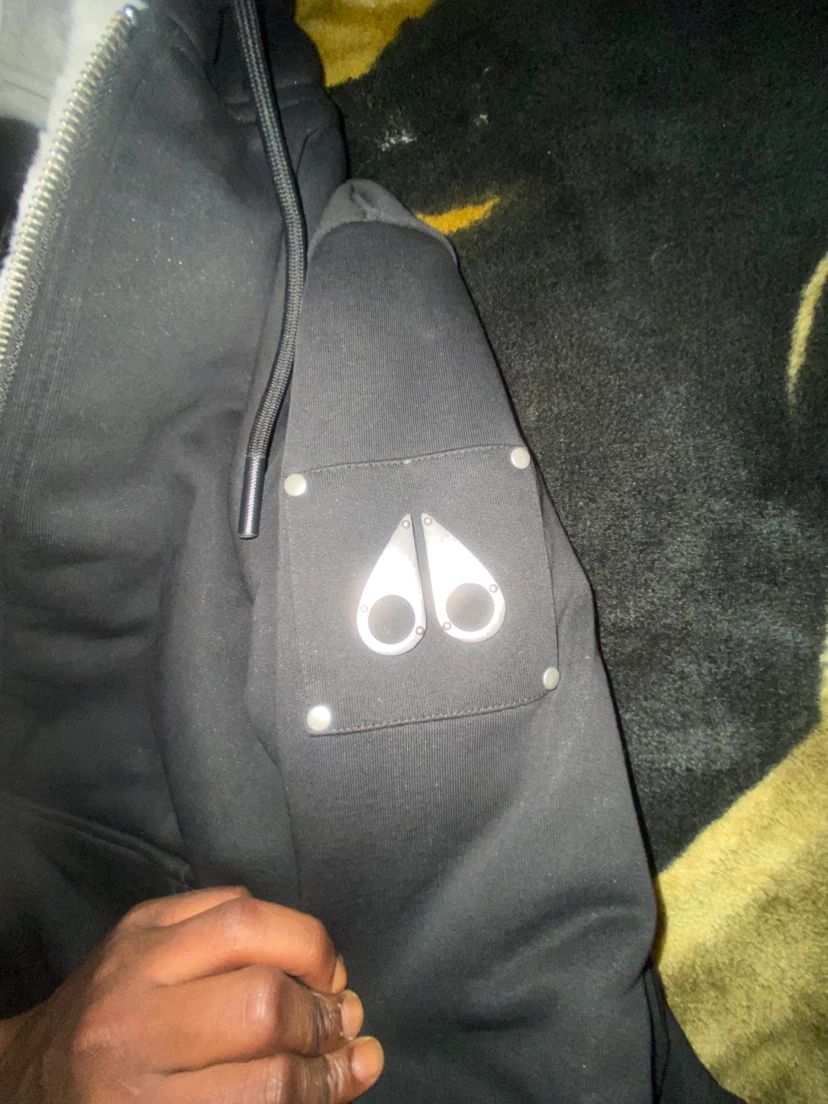 Moose Knuckles Black Zip-Up Hoodie