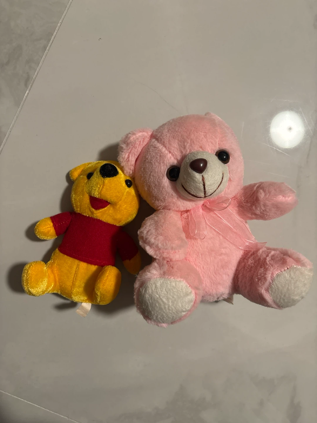 Winnie the Pooh and Pink Teddy Bear Plush Toys