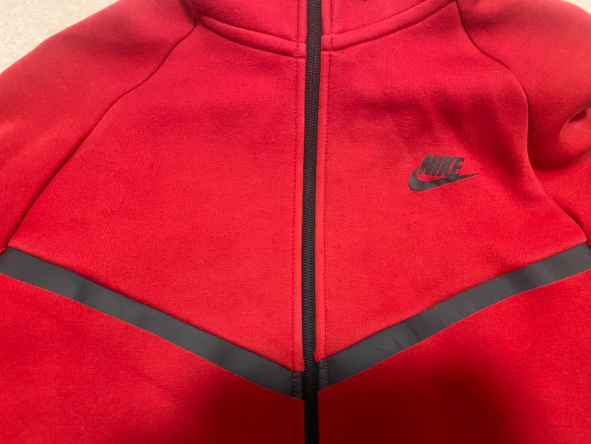 Nike Tech Fleece Full-Zip Hoodie Red - photo 3