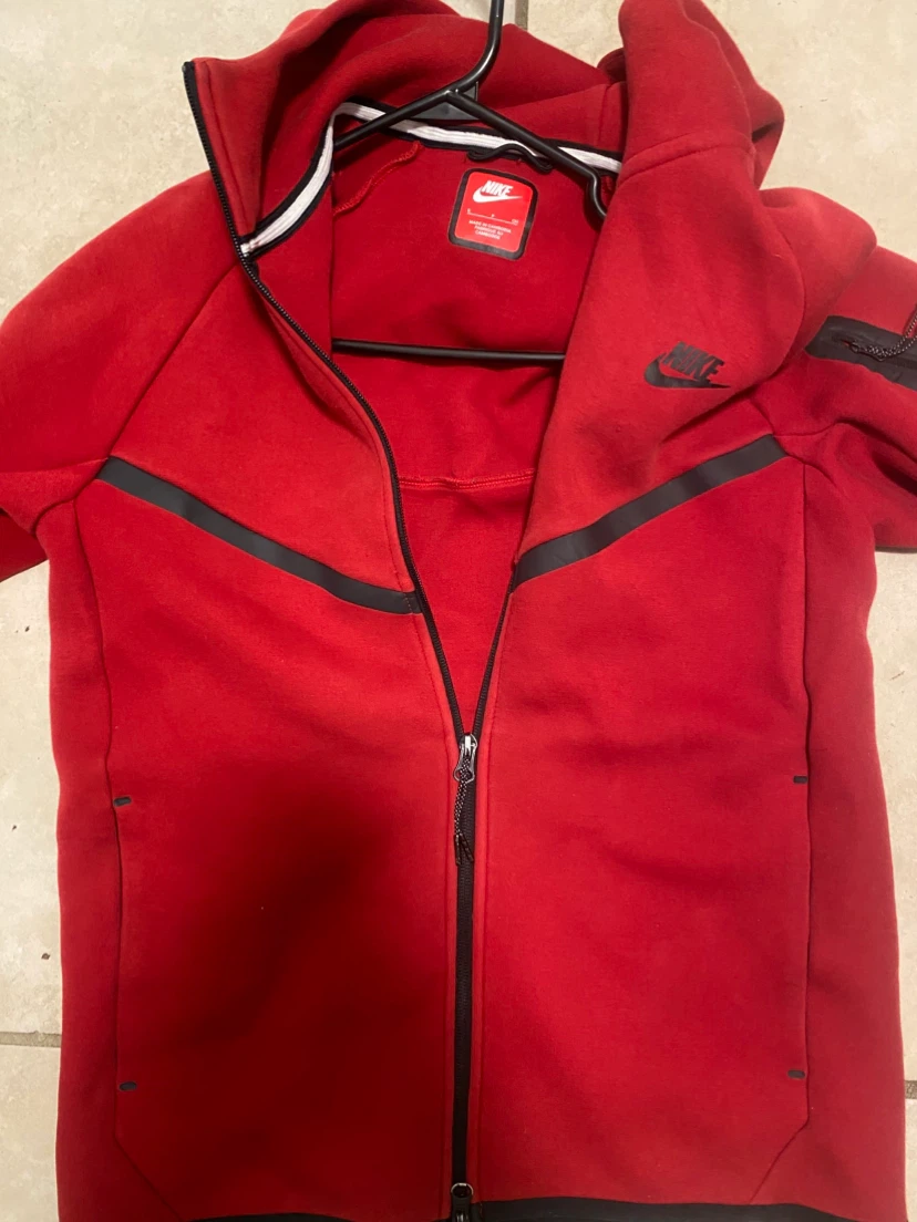 Nike Tech Fleece Full-Zip Hoodie Red - photo 4