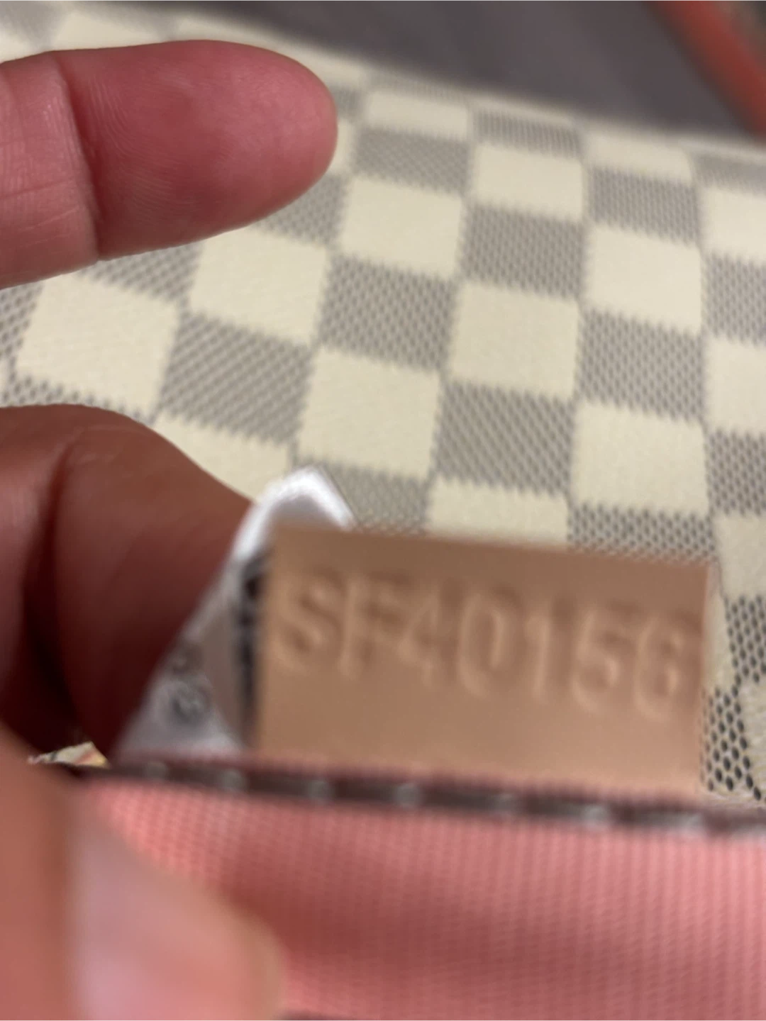 Damier Azur Beige and Gray Tote