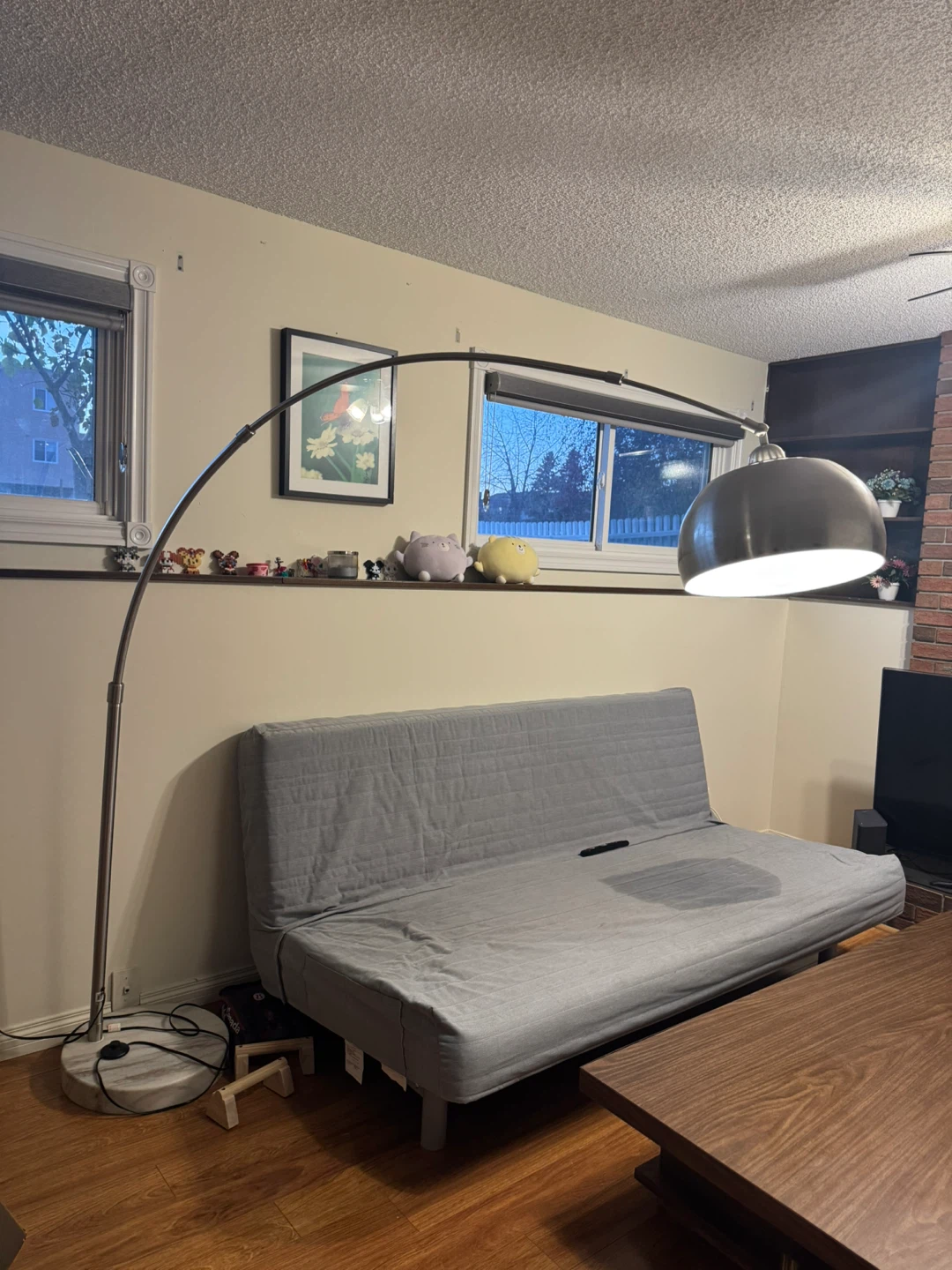 Arched Floor Lamp with Marble Base