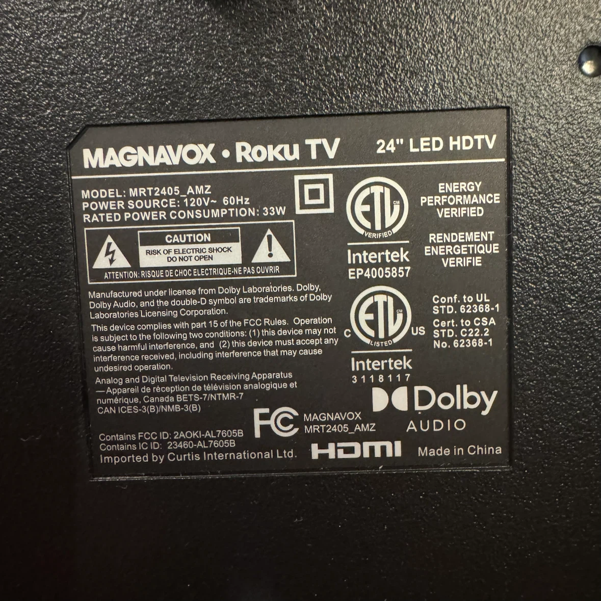 Magnavox 24" Roku LED HD TV with remote control - photo 3
