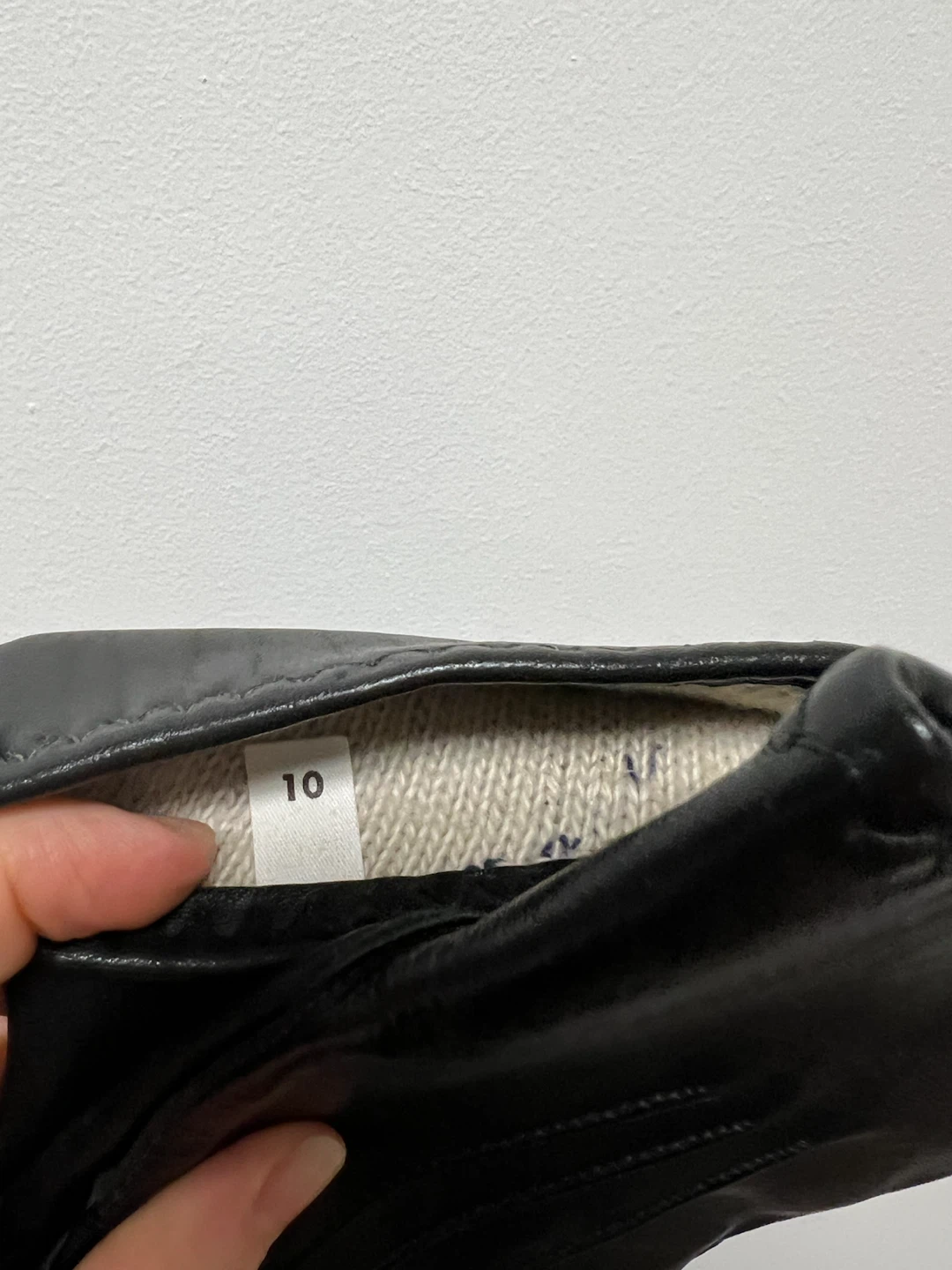 Black Leather Gloves Size 10 - photo 5